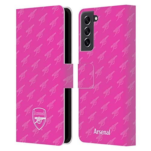 Arsenal FC Étui Portefeuille Rose Crête en Cuir pour Samsung Galaxy S21 FE 5G Head Case Designs
