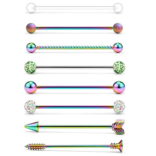 ruifan 8pcs 14�Q�[�W�}�b�gGilitter Braided�{�[�����˂��N���X�^���N���A�{�[���Y�ƃo�[�x����s�A�X�{�f�B�s�A�X�W���G���[1 1 / 2inch ( 38 mm )