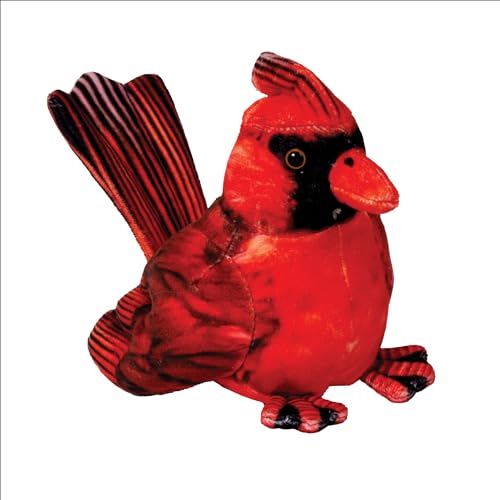 Real Planet 5" Blue Bird Stuffed Animal - Blue Bird Plush Animals for Kids Toys, Realistic Stuffed Miniature Bird, Soft Stuffed Plush, Safari Stuffed Animals (Cardinal)