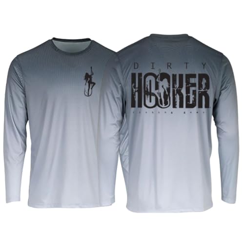 Dirty Hooker Fishing Gear - Dryfit Long Sleeve Fishing Shirt for Men Special Edition - Mens Fishing Shirts Long Sleeve