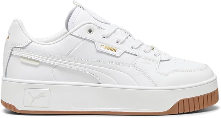 PUMA Womens Carina Street Lux Lace Up Sneakers Shoes Casual - White