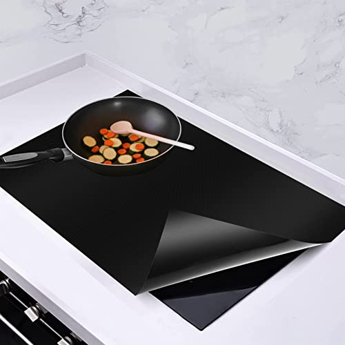 Induction Cooker Cover Silicone Induction Cooker Mat Large Nonstick Electric Stove Cover Mat Multipurpose Stove Top Cover Pad Cooktop Protector for Induction Stove (Black(54 * 90))