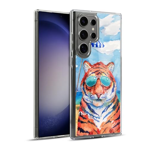 Carcasa Samsung S23 Ultra Antideslizante de Gel contra Arañazos Diseño Tigre Moderno