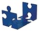 HAN CD-Ständer & Buchstütze Puzzle, standfester kombinierbarer Stehsammler in modernem Puzzle-Look, für CDs, Bücher & DVDs, 9212-14, blau