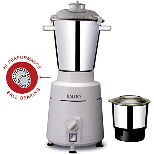Image of Baltra High Speed BMG-105 1100-Watt Mixer Grinder 2 Jars (White)(ISI Certified, 2year warranty with Doorstep Service)
