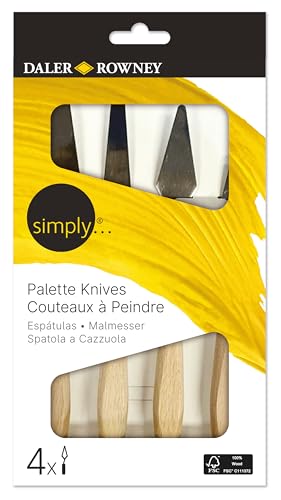 Daler-Rowney Simply, Set Di 4 Spatole In Metallo