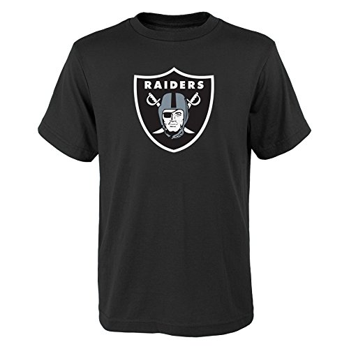 Outerstuff NFL Oakland Raiders Boys Toddler Primary Logo Short Sleeve Tee, Black, 2T