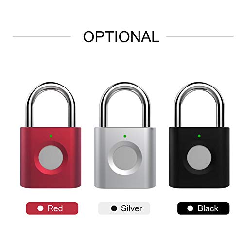 Ajcoflt Cadeado de impressão digital inteligente de alta segurança 20 usuários suportados Longa vida