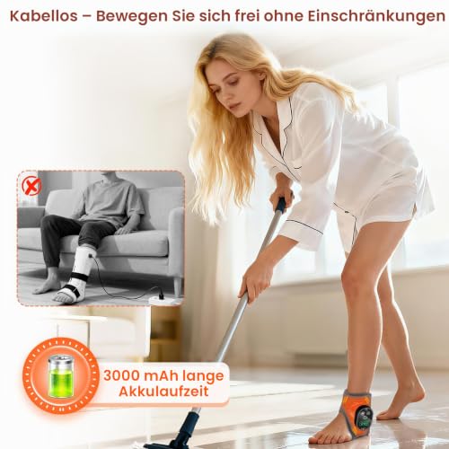 Fussmassagegerät Elektrisch mit 3 Vibrations, 4 Heats & 3 Timer Grau – Ansicht 4