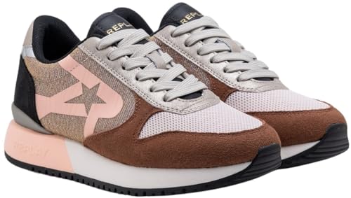 REPLAY Damen Sneaker Sportlich, Mehrfarbig (Beige Tan 818), 38