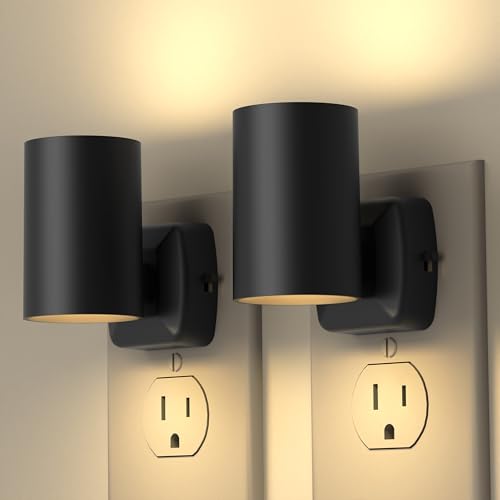 FWASTT Led Night Light Plug in,Night Lights Plug into Wall Dusk to Dawn Sensor,20lm/40lm Adjustable Brightness,2700k Soft White,Dimmable Night Light for Hallway Bedroom Bathroom 2 Pack ETL-Certified