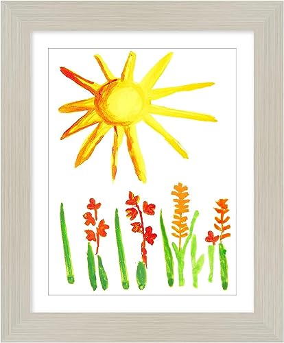 Image of Americanflat Kids Artwork Frame Changeable (Light Wood) - Magnetic Door Holds 100 Art Pieces - 8.5x11 Letter Size Display with Mat or 10x12.5 Without Mat - My Mini Masterpiece (Pack of 8)