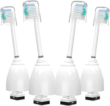 WuYan 4pcs Electric Replacement Toothbrush Heads Compatible with Philips E-Series Essence, Elite, Xtreme, Advance and CleanCare, Packaged Replacement Toothbrush Heads for e Series HX7001/7022/7023/26