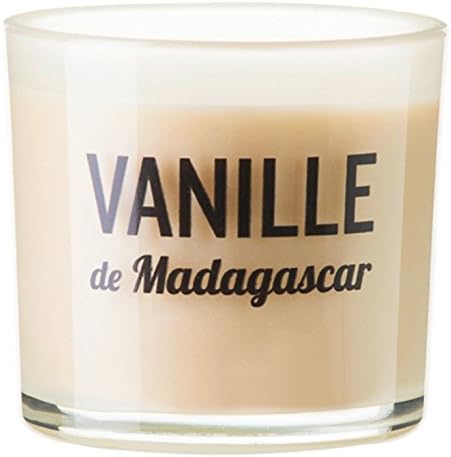 devineau 1612817 Madagascar Vanilla Candle with Printing and Coloured Glass, Red