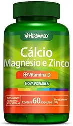 Calcio, Magnesio, Zinco E. Vit D3 600mg 60cps - Herbamed, Herbamed