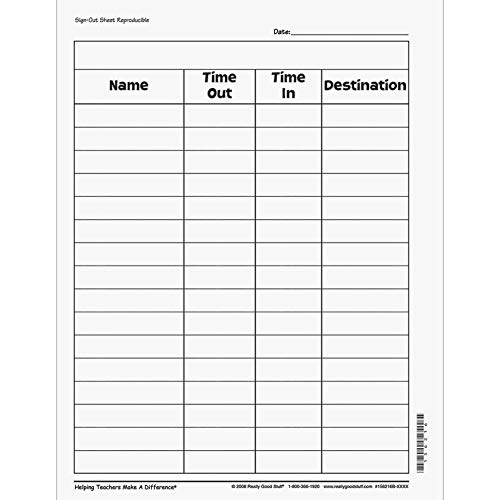 Really Good Stuff Classroom Clock-Out Clipboard – Keep Track Of Students With Sign-Out/Sign-In Sheet And Digital Clock – Durable Clipboard With Easy-To-Read Clock, 9” X 13” #TOP6