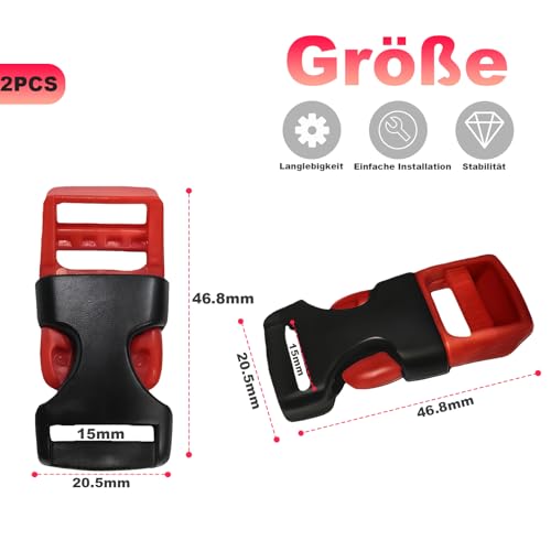 Yifort Fahrradhelm Verschluss Motorradhelm Schnellverschluss - Helmkinnclip Ersatzteil, Helmersatzteile Kinnverschluss für MTB Helmkinnclip, Helmschnalle Gurtschnalle (2 Stück)