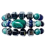 Set: Essential Tremor Malachite and Companion I Bracelets | Heavy Weighted | Eating | Hand Shaking | Support (Small 6.0 inch)