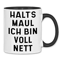 Turnbeutel Mit Spruch „Halt's Maul Ich Bin Voll Nett“ – Lustiger, Frecher Baumwoll-Beutel (37x46 Cm, 12 Liter)