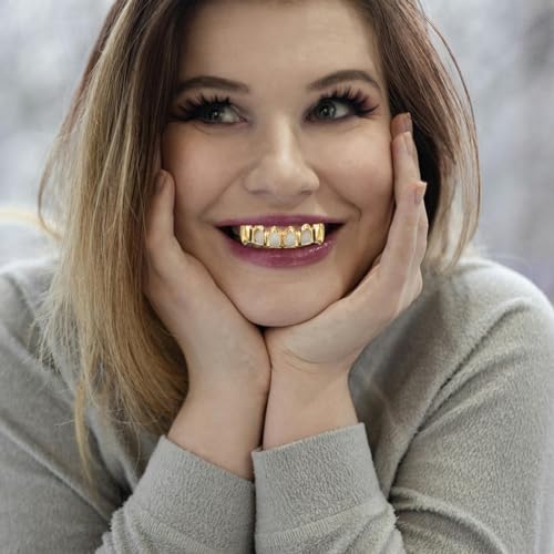 Gold Metal Teeth Grills Kit de 5 Piezas miniatura 3