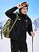 WULFUL Men's Ski Jackets Warm Winter Snow Windbreaker Resistant Snowboard Fleece Coat Mountain Waterproof Parka with Hood Black X-Large