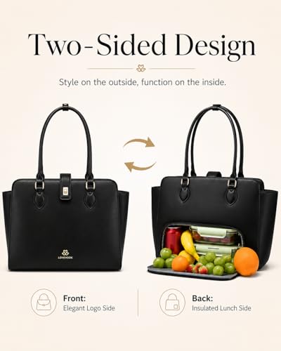 LOVEVOOK 2-in-1 Work Bag with Lunch Compartment, Lunch Tote Bag for Women - image 4