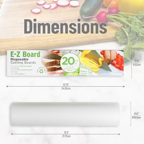 image for Mind Reader E-Z Board Disposable Plastic Cutting Board, Flexible, 20 s