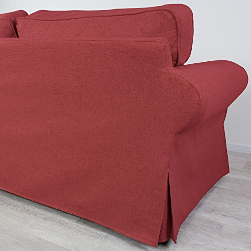 Dagra Bezug für EKTORP 3er-Sofa (ohne Schlaffunktion) (Red A08) – Bild 5