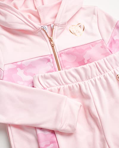 Body Glove Girls’ Jogger Set – 2 Piece Fleece Sweatshirt And Sweatpants Sweatsuit (7-12), Size 12, Pink #TOP1