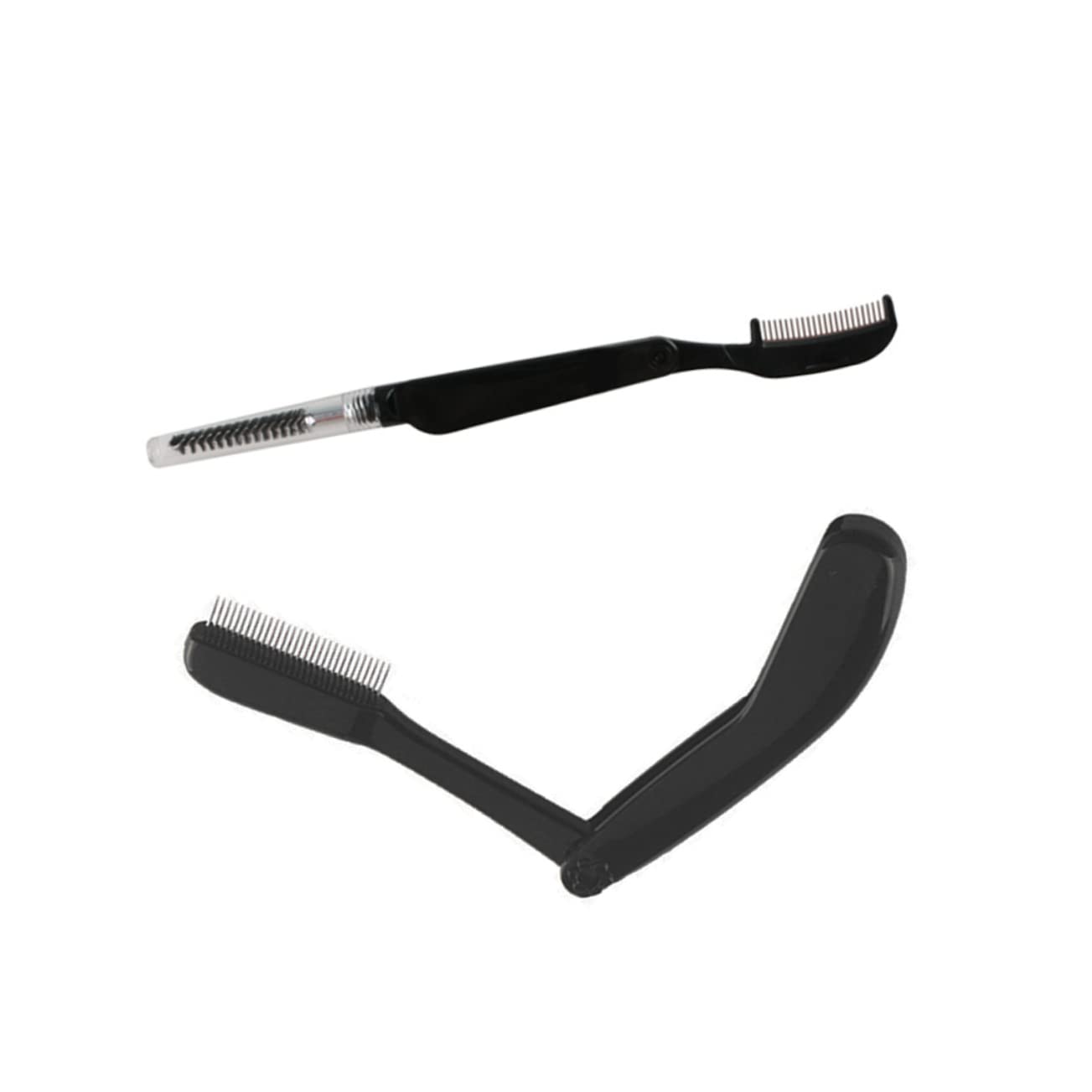 Angoily Sturdy Metal Eyebrow Comb 2pcs Set Plastic Handle Perfect for Women Girls