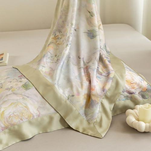 ECOCOTT Bedding 3-Piece Duvet Cover King Size – Silky Soft 100% Lyocell, Cooling & Breathable for Hot Sleepers, Painter Palette Floral, Moisture-Wicking Luxury
