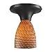 Celina Semi Flush Mount Finish: Dark Rust, Glass type: Coco