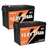 2 Packs 12V 314Ah LiFePO4 Lithium Battery 4019Wh 15000+ Deep Cycle Low Temp Cut-Off Rechargeable RV Battery Perfect for Off Grid Applications Camping Marine Boat Solar System