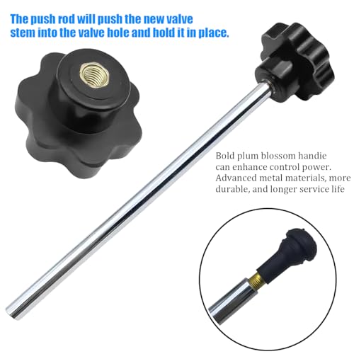 Image of Car Tire Valve Quick Change Tool Kit, 7PCS Tyre Valve Stem Core Replacement Set Includes 4PCS TR413 Valve Stems, Replacing Leaky Valves Stem Installation Tool, Universal Fit