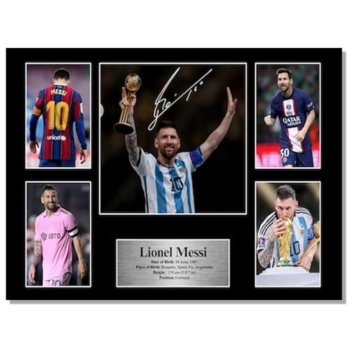Superstar Messi Signed Poster For Kids Fans Room Bedroom Wall Decor-American Soccer Posters Canvas...