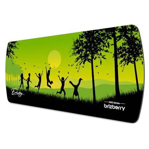 Image of Brizberry Extended Mouse Pad, Large Premium Desk Mat Anti Skid Rubber Base for Desktop Laptop PC Office Gaming 740 X 310 X 3 mm (DM Design 7)