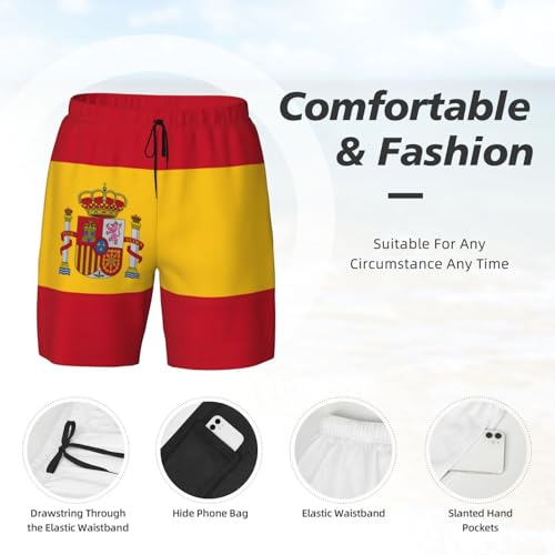 Short de bain motif drapeau espagnol pour vacances et plage - 5