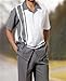 PEETITI Men's Outfits 2 Piece Fashion Dressy Short Sleeve Casual Wedding Church Night Leisure Walking Suits PN004-19-5XL