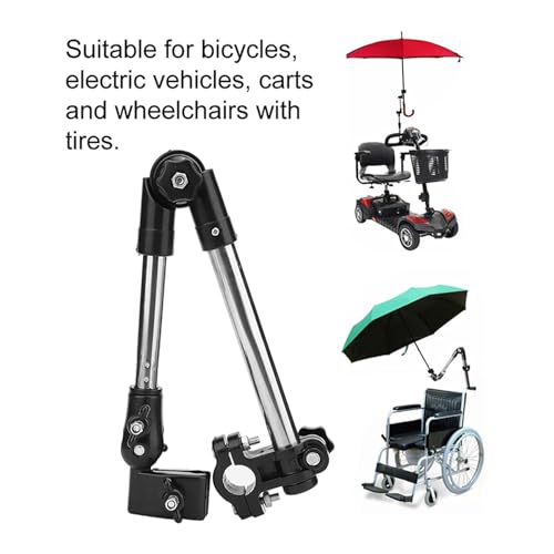 Support de parapluie de vélo multi-usage pour guidon de poussette et fauteuil - 5