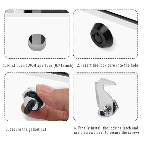 Image of RV Storage Locks, Camper Compartment Storage Door Locks with Keys, Camper Storage Locks for Travel Trailer RV Camper