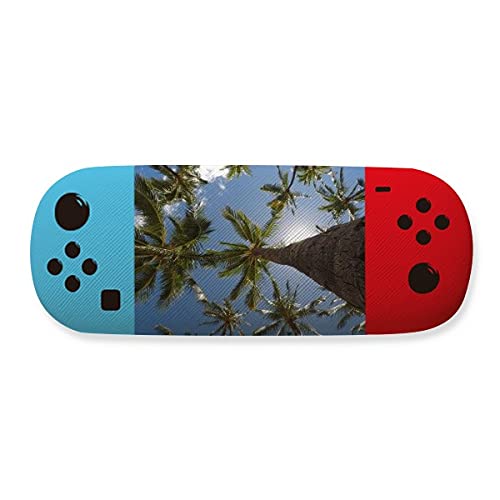 Étui de rangement pour lunettes bleu ciel rigide et poétique avec motif soleil