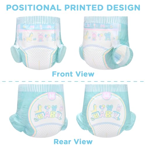 Image of Littleforbig Adjustable Hook-and-Loop Fastener Closure Adult Printed Diaper 2 Pieces - Baby Parade (Medium 28 inch-38 inch)