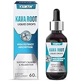 YXMTH Kava Root Liquid Drops, Kava Kava Root Extract Supplement, High-Concentration Tincture for Stress Relief, Calm Mood & Immune Support | Vegan, Non-GMO, Gluten-Free | 60ml (2 Fl Oz)