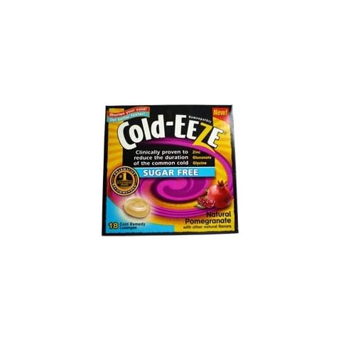 Cold-Eeze Sugar Free Pomegranate Flavor Cold Drop Lozenges - 18 /Box Cover