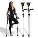Ergobaum 7G by Ergoactives. 1 Pair (2 Units) of Ergonomic Forearm Crutches - Adult 5' - 6'6'' Adjustable, Foldable, Ergonomic, Shock Absorber, Non-Slip, Knee-Rest Platforms, LED Lights (Black)