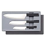 Rada Cutlery 3-Piece Chef Select Knife Gift Set (G257), Stainless Steel Hollow Ground Blades, Made in USA, Silver Handles