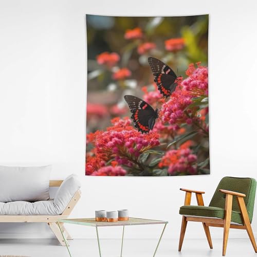Tapisserie murale esthétique papillon pour masquer un mur vide et décorer votre chambre