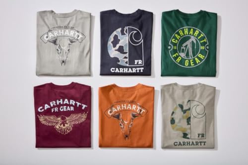 Carhartt Men's Flame Resistant Force Loose Fit Long-Sleeve Lightweight Eagle Graphic T-Shirt3