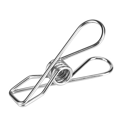 20-talet klädnypor i rostfritt stål Klädklipp Hushållsunderkläder Klädhängare Wire Line Cord