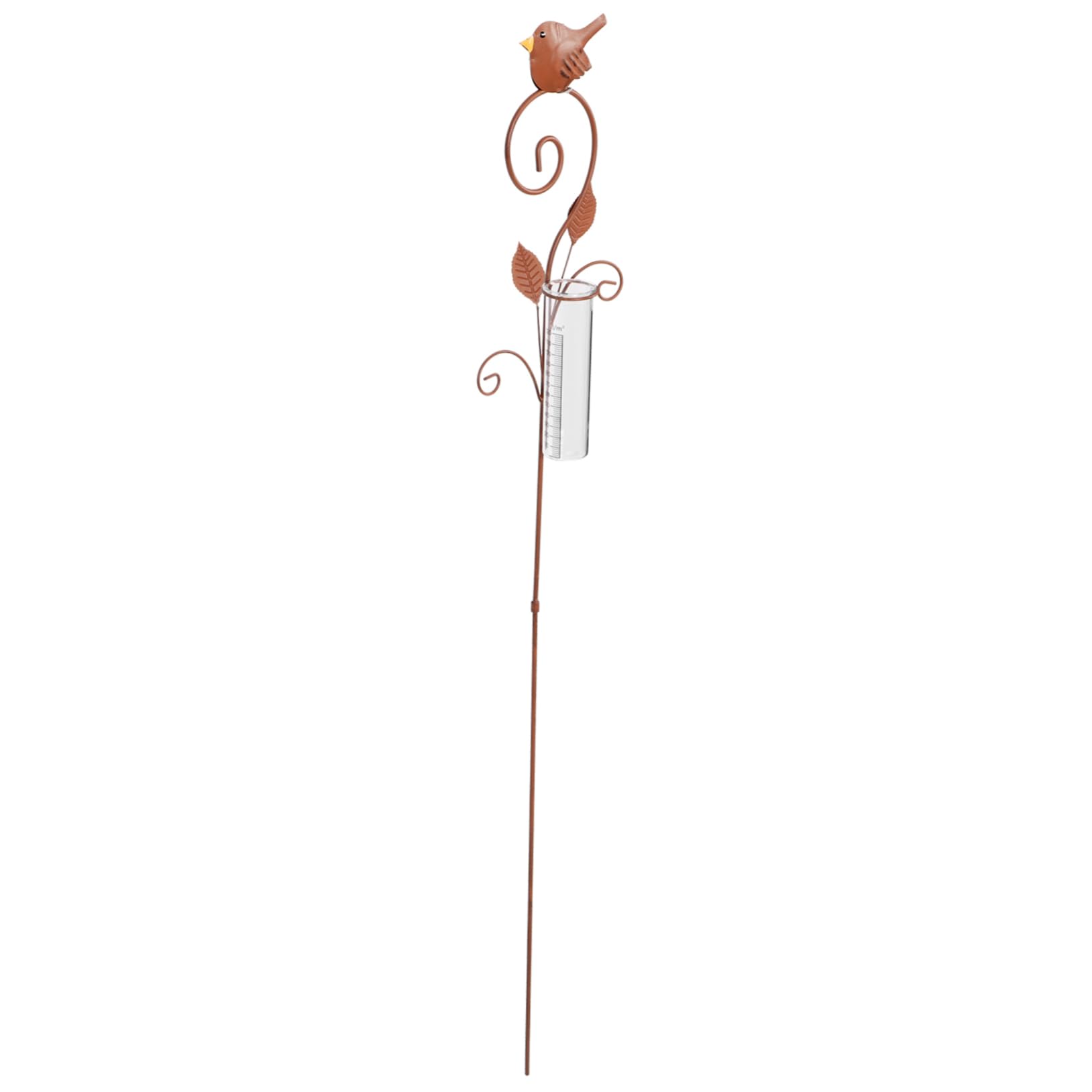 IWOWHERO Iron Flamingo Stake Vintage Flower Arrangement Garden Rain Gauge Easy to Read Outdoor Yard Decor